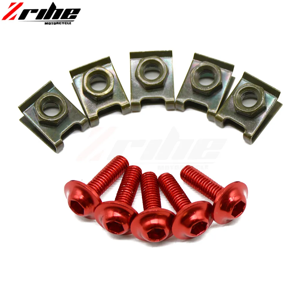 Для Универсальный 5 шт. от тела мотоцикл обтекатель винт крепления клипы