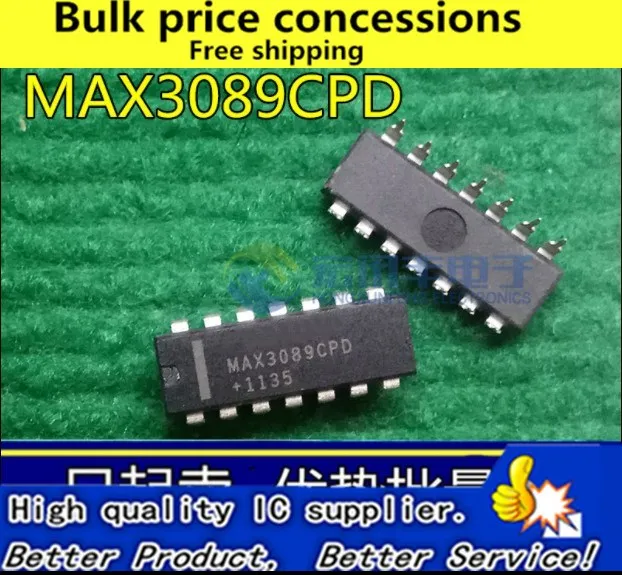 

Free Shipping 10pcs/lot MAX3089CPD MAX3089EPD MAX3089 DIP-14 NEW IC