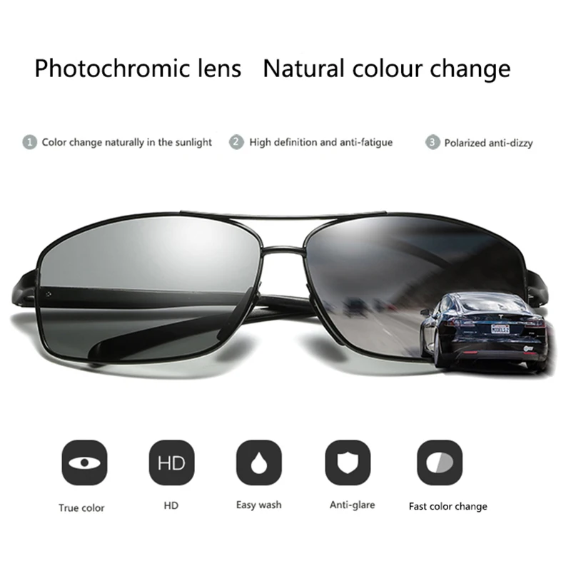 Солнцезащитные очки Мужские TOPSPORTS фотохромные поляризационные для вождения