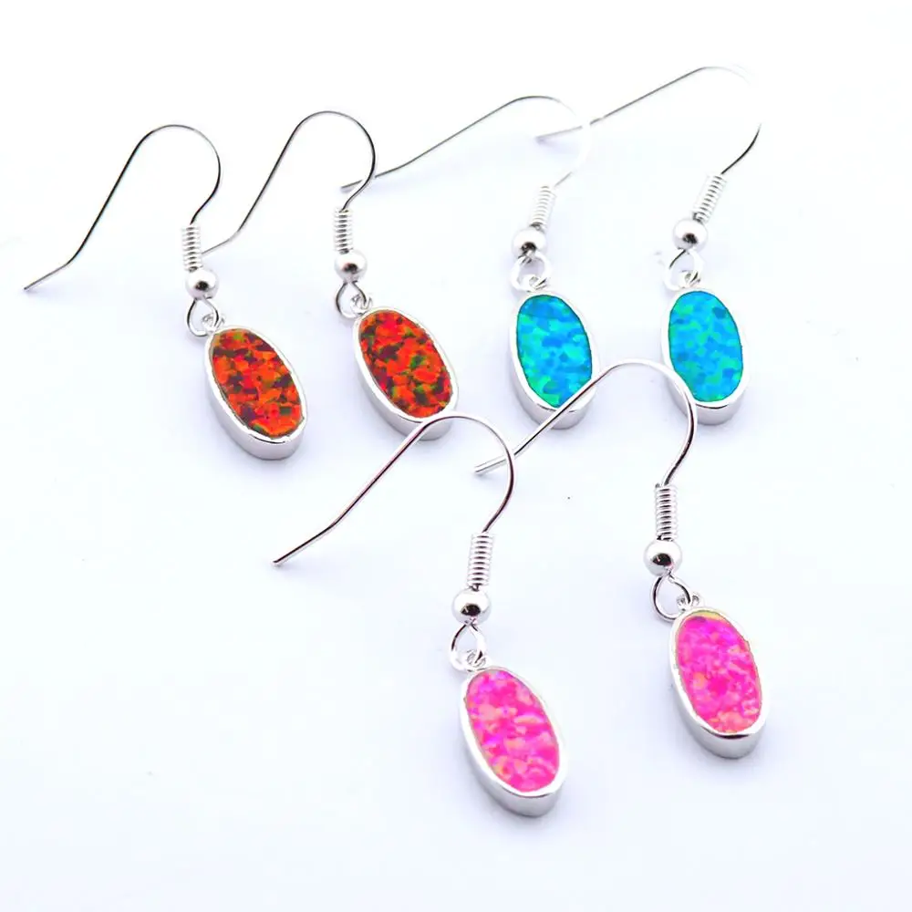 Горячая Распродажа женские серьги для вечеринок серебряные огненно голубые