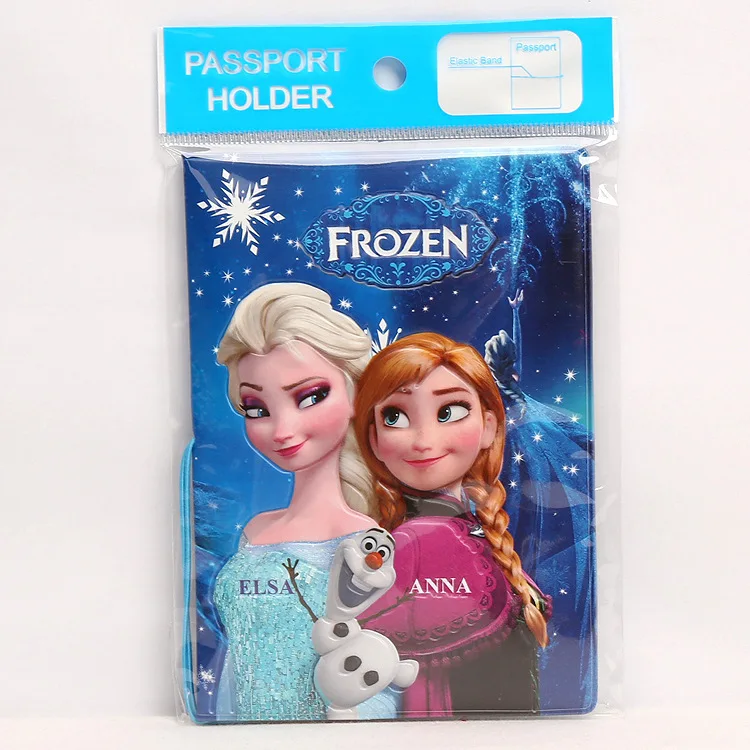 Disney Новое Холодное сердце Эльза и Анна стерео держатель карты Обложка на паспорт 3D ID карты набор паспорта держатель визитница карта