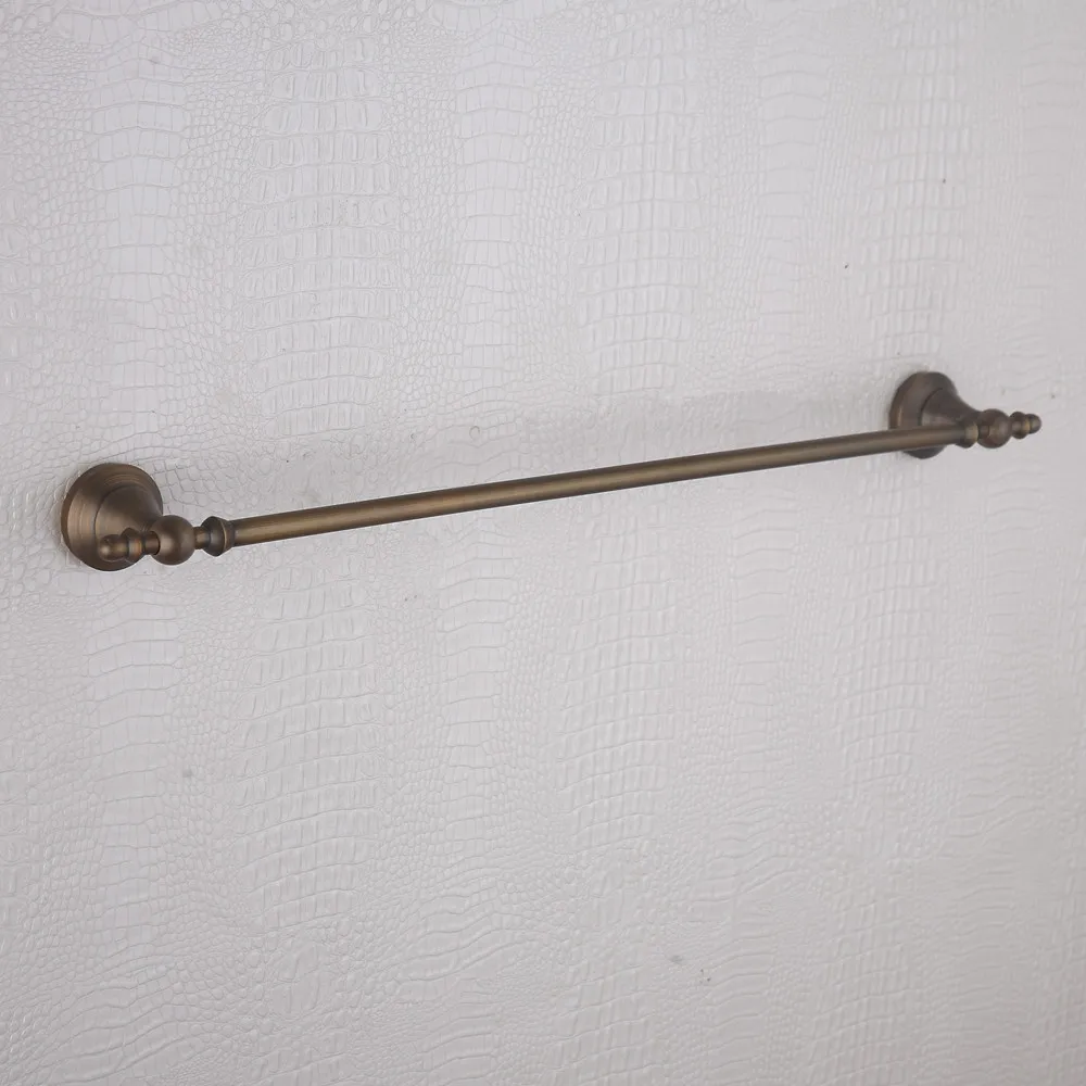 Single Towel Bar Настенное крепление аксессуары для ванной комнаты античная латунь коллекция полотенец бар кольцо бумага держатель туалетной щетки пальто крюк для ванной мыльница - Цвет: Single Towel Bar