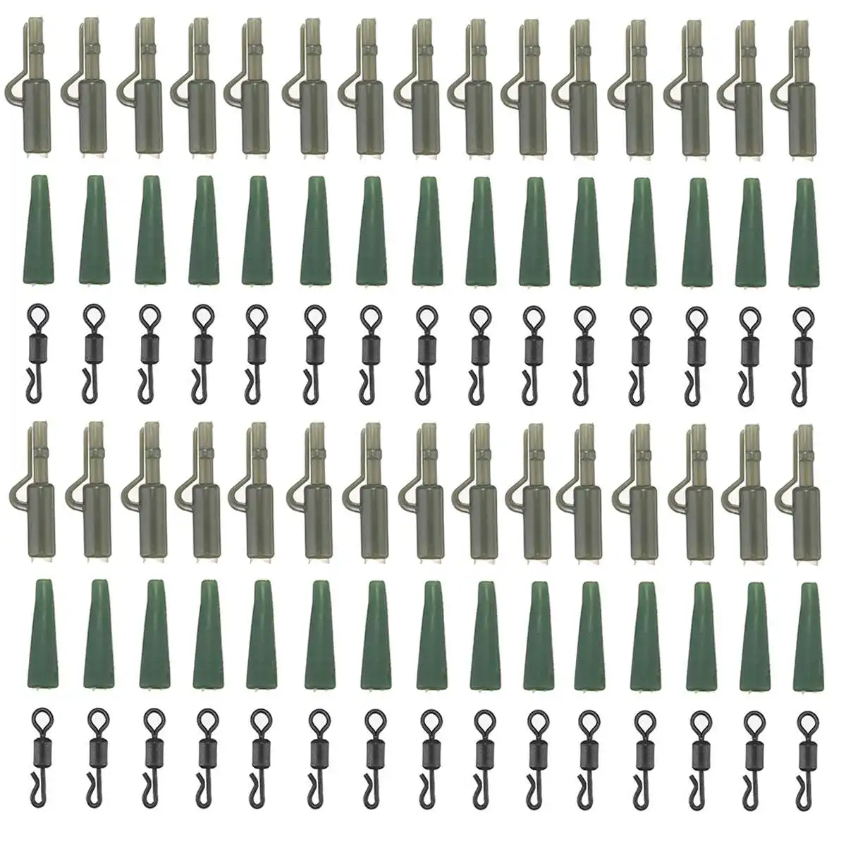 

90PC/Set Carp Fishing Lead Clip Set With Size 8 Quick Change Swivels Tackle Rigs Fishing Tackle Boxes Fishing Tools