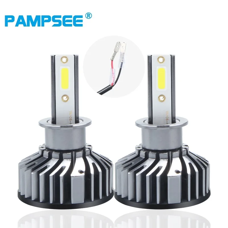 PAMPSEE H3 светодиодная автомобильная лампа H4 LED H1 H11 H7 H13 9005 HB3 9006 HB4 9004 9007 880 72 Вт 8000LM 12В 24В 6500 к автомобильная противотуманная фара