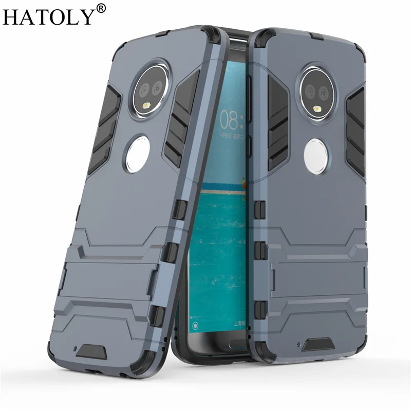 Чехол HATOLY для Motorola Moto G6 Plus противоударный силиконовый резиновый твердый