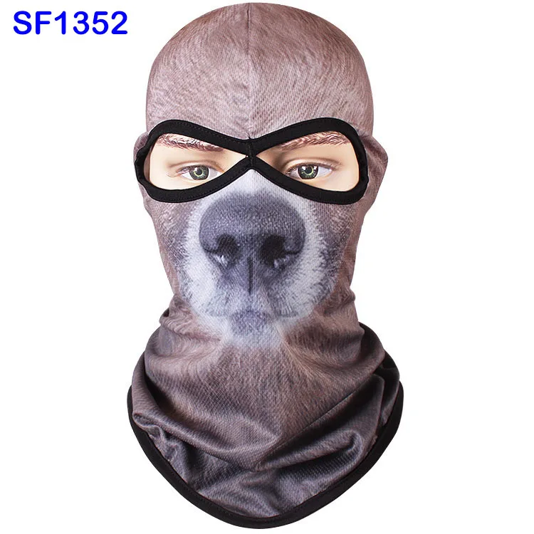 SF1352 Велосипедная маска для лица с 3D животным черепом, мотоциклетная Балаклава, шлем CS, быстросохнущие шапочки для верховой езды, дышащая шапка, велосипедная защита, капюшон FJ52 - Цвет: SF1352