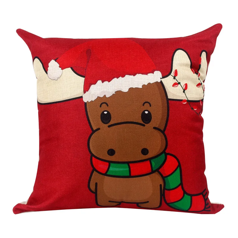 FENGRISE Рождественские елочные украшения для дома Рождество Navidad Merry Christmas Санта Клаус Наволочка украшения год - Цвет: Cute Calves