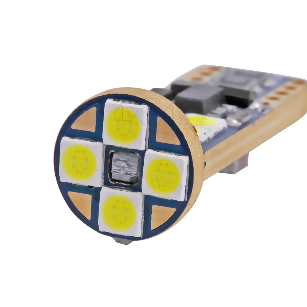 10 шт. высококачественные светодиодсветодиодный лампы CANBUS T10 12SMD 3030 t10 w5w 194 168 без