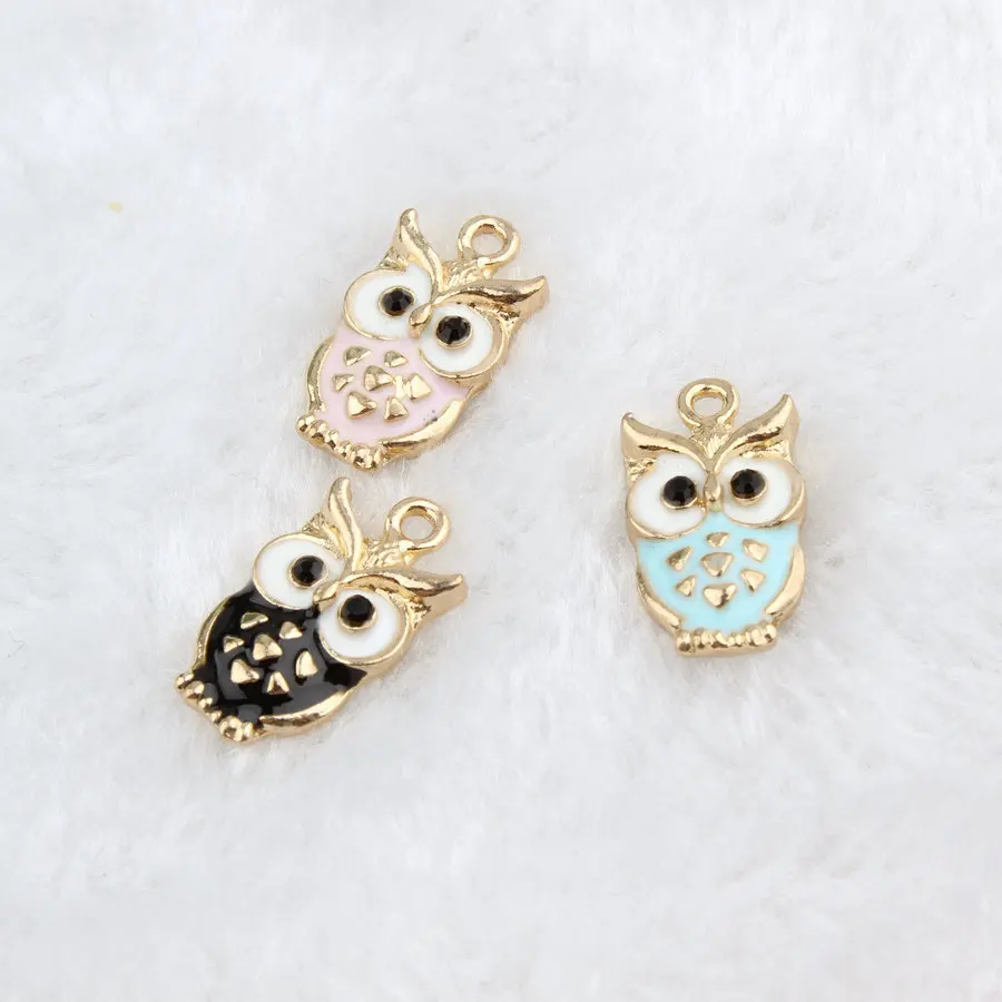 Shunyun 10pcs Enamel Charms for Jewelry Making Floating Metal Owl Pendant Women DIY Fashion Bracelet Necklace Earring Findings | Украшения