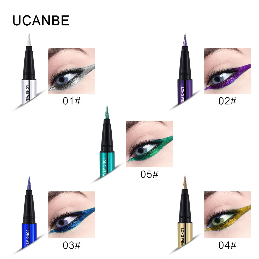 Ucanbe eye makeup Алмазный Блестящий подводка для глаз карандаш фиолетовый синий