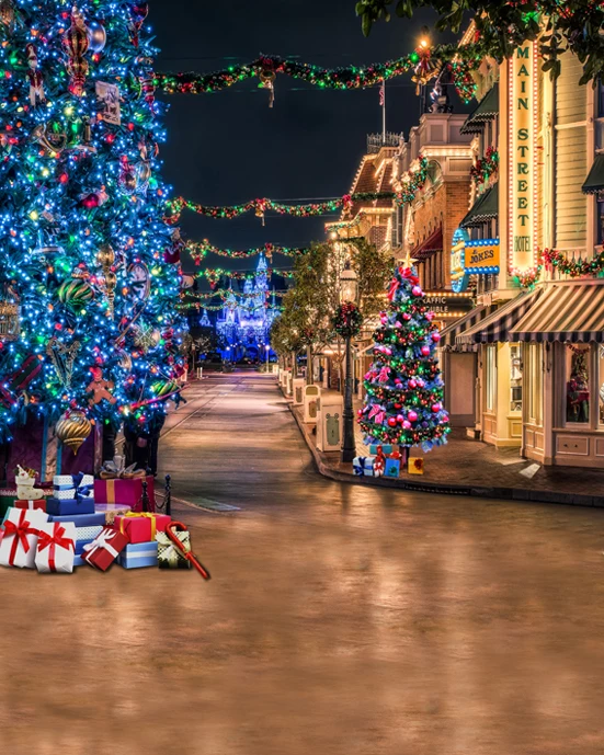 Фотофон с изображением рождественской елки для студийной фотосъемки |