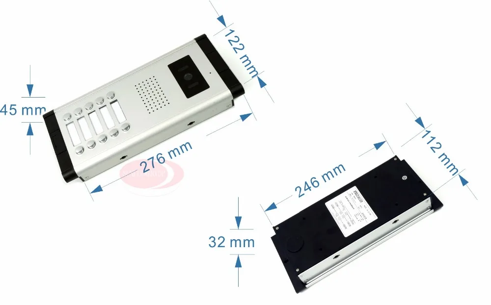 Newest Video Door Phone With Video Intercom For 10 Apartments+Rfid Electric Lock+7inch Tft Color LCD+Access Control Power Supply
