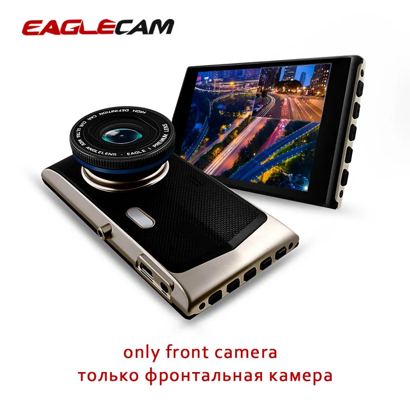 Only Front Camera Eaglecam " ips экран Dash Cam двойной объектив Full HD 1080P Автомобильный видеорегистратор видеокамера ночного видения Автомобильная камера парковка Авто Регистратор - Название цвета: Only Front Camera