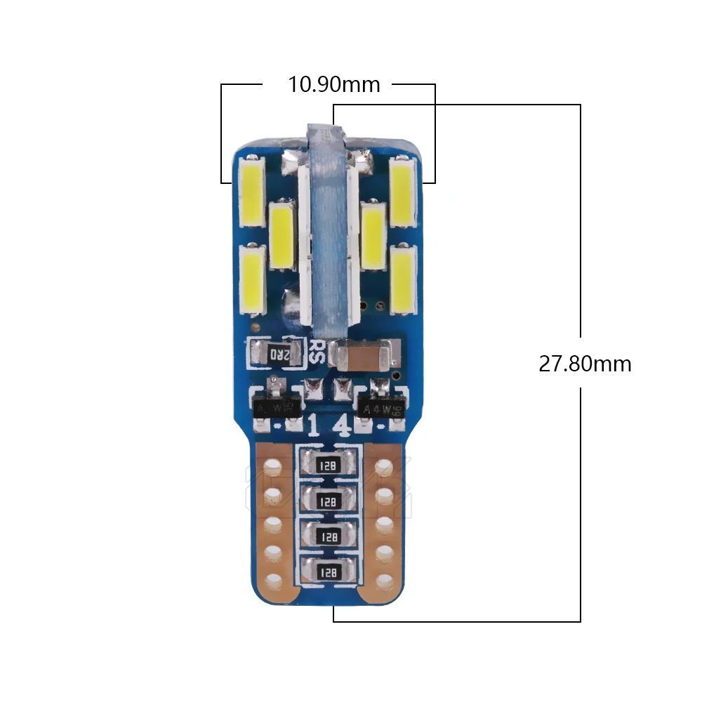 Светодиодсветодиодный лампы T10 canbus 24led 4014 smd led без ошибок OBC 194 168 W5W 24smd