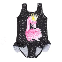 flamingo swan swimsuit for girls 12m 8y toddler girl one piece swimsuit cute kids swimming suit cartoon children bathing suit