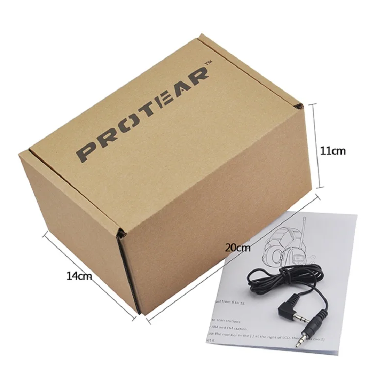 Protear НРР 25db электронные противошумные AM FM Радио ухо муфты электронная уха Защита