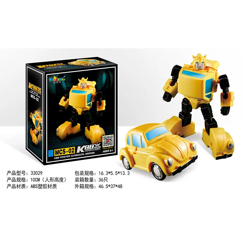 with original box 10 см KBB MCS-02 модель трансформации BBumbleb ABS фигурка деформированная игрушка MCS02 робот автомобиль Hornet матч MP10V коллекция игрушек - Цвет: with original box