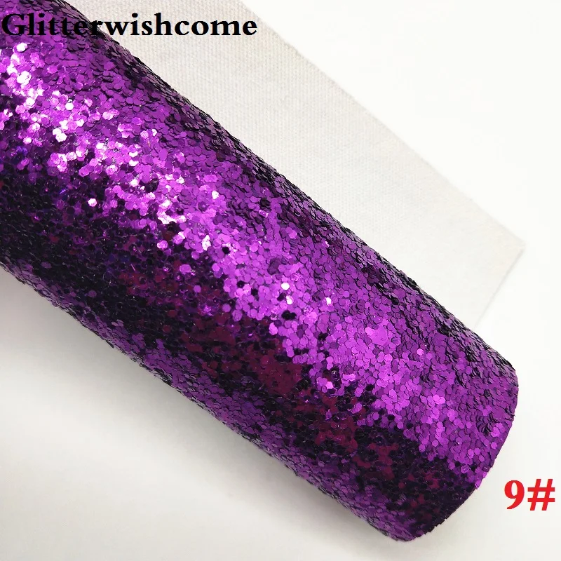 9 Glitterwishcome 21X29 см A4 размер винил для бантов, сплошной цвет плоский толстый блеск кожа ткань винил для бантов, GM104A - Цвет: 9
