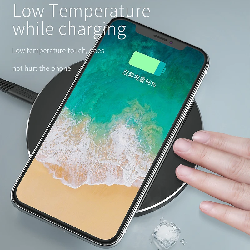 Беспроводное зарядное устройство Essager 10 Вт Qi для iPhone 11 Pro X XR XS Max, беспроводное зарядное устройство для samsung S10 Xiaomi Mi 9