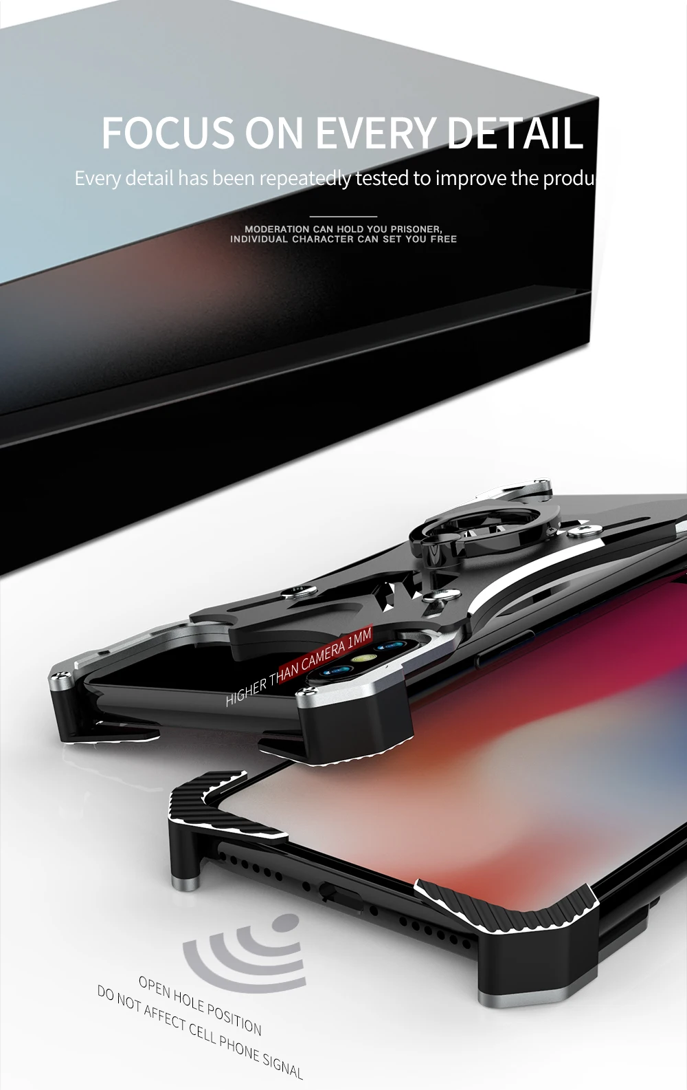 Для Apple iphone X XR XS MAX 7 8 6 6s Plus чехол Роскошный 3D Жесткий Алюминиевый металлический каркас кольцо держатель Броня защитный задний бампер