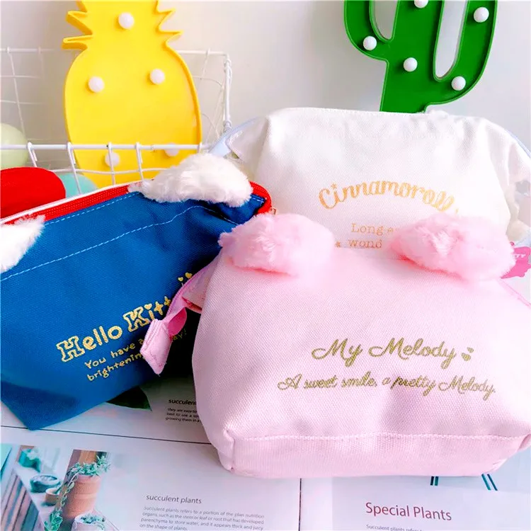 Мультфильм Япония hello kitty My Melody Cinnamoroll Собака косметические сумки милые дорожные сумки для хранения девушка макияж сумки пенал подарки