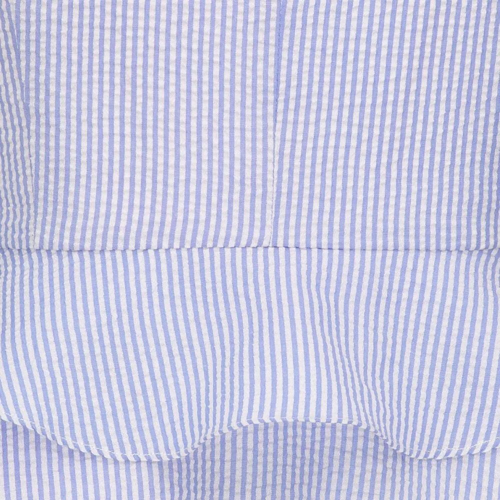 Women Striped Blouse Irregular Sweet Summer Tops Preppy Swallowtail Clothes Bowknot Polo Neck Shirt Falbala Asymmetric Blouses |