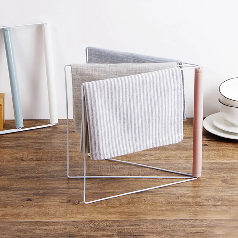Творчески новый Железный Складной Полотенца стойки 3 слоя Кухня стирки ткань