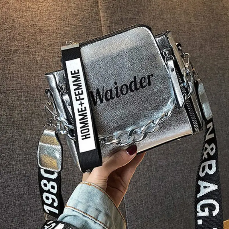 Сумка через плечо для женщин модный мессенджер из искусственной кожи с надписью