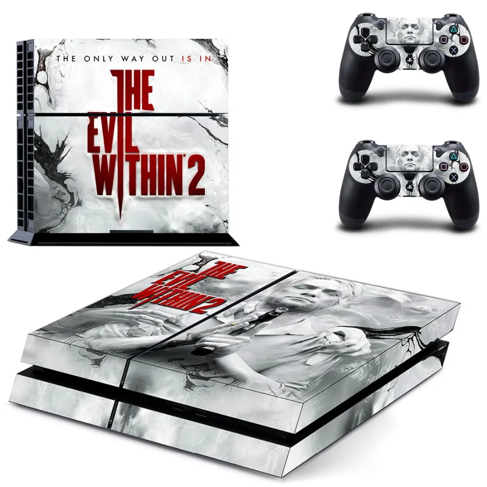 Новая наклейка на кожу PS4 Виниловая для консоли Sony Playstation 4 и контроллеров The Evil in
