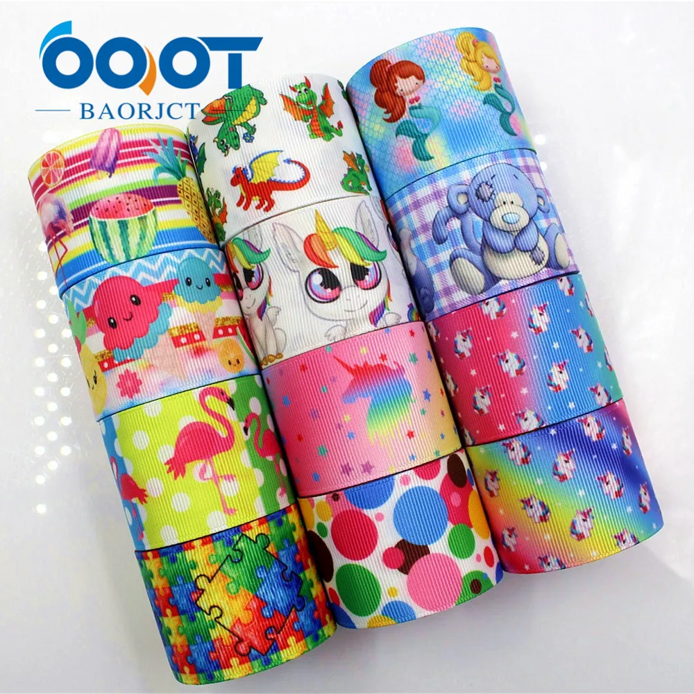 183261,1-1/2 дюймов* 10 ярдов 38 мм мультфильм печатный подарок Grosgrain лента, DIY handmadeHair Аксессуары материал свадебный подарок обертывание