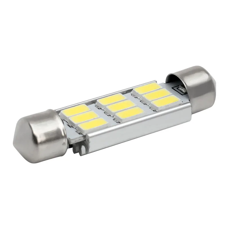 10 шт. 42 мм 6418 C5W C10W SV8.5 9 SMD 5630 5730 светодиодный белый CANBUS безошибочный автомобильный