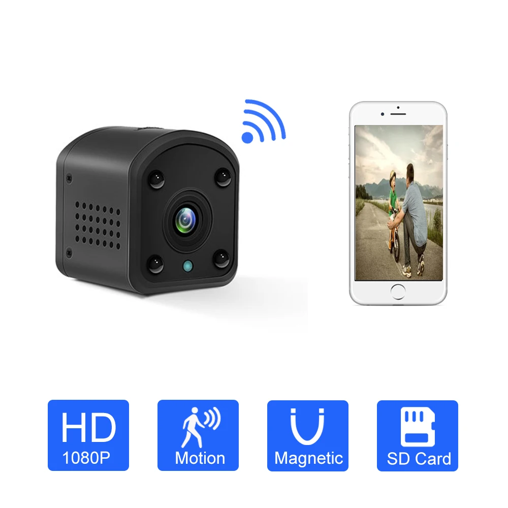 Мини Беспроводная ip-камера wifi 1080P 720P HD Невидимая камера ночного видения широкий угол обнаружения движения встроенный аккумулятор аудио запись