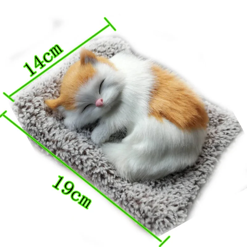 Cute Car Dashboard Ornaments Simulation Sleeping Cat Decoration for Lovely Plush Kittens Doll Toy Interior Accessories | Автомобили и