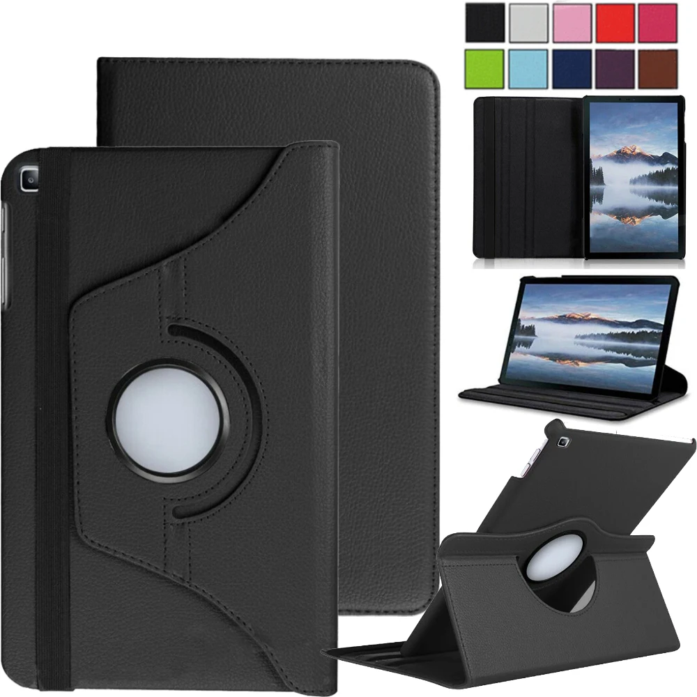 

360 Rotating Tablet Case For Samsung Galaxy Tab S5e 2019 SM-T720 SM-T725 Funda Auto Sleep Wake Smart Cover Shockproof Shell Case