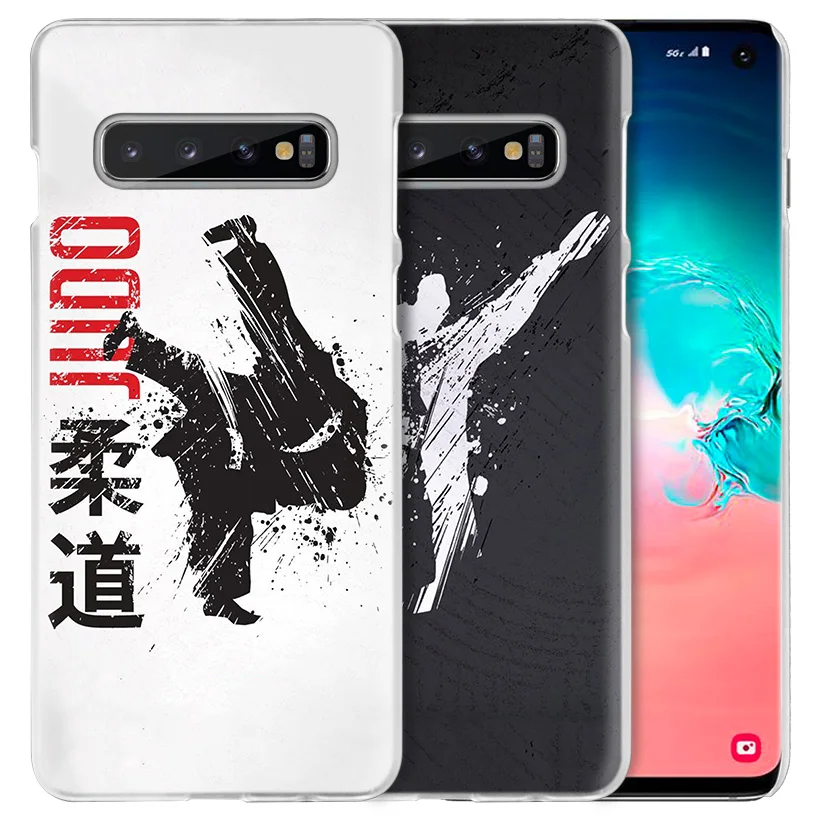Дзюдо тхэквондо чехол для samsung Galaxy S10 5G S10e S9 S8 M30 M20 M10 J4 J6 плюс J8 Note 8 9 прозрачный жесткий чехол из ПК для телефона Coque