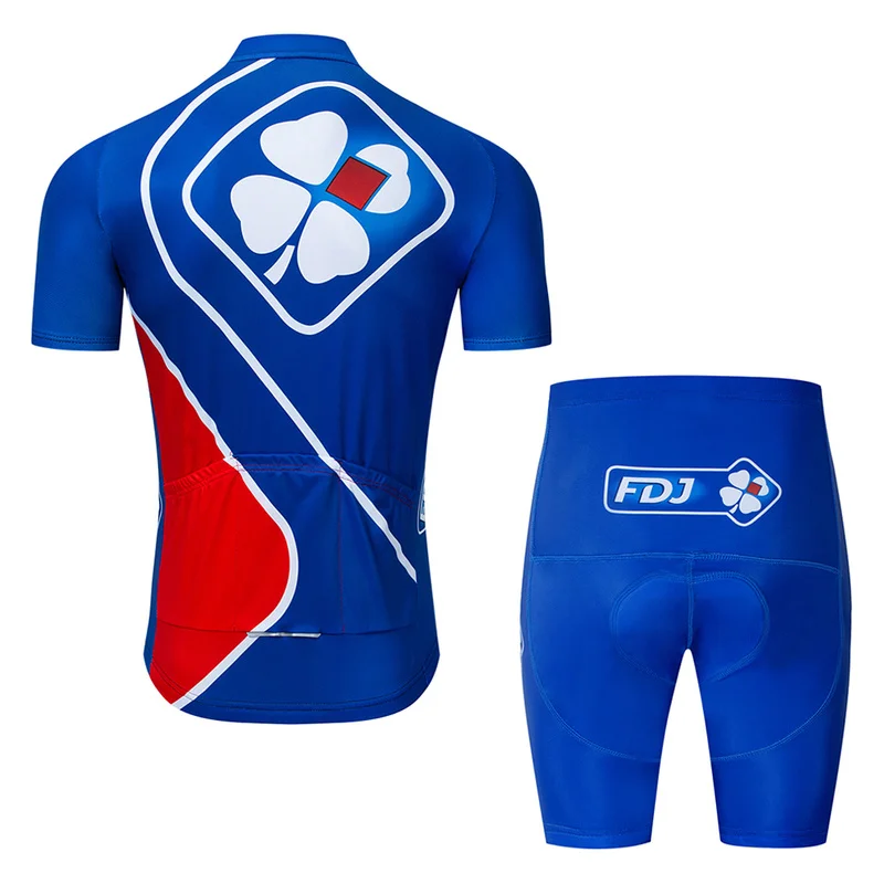 2019 FDJ мужские про команды быстросохнущие велосипедные Джерси дышащая с коротким