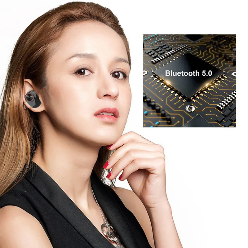 Bluetooth5.0 наушники Беспроводной бизнес стерео микро-гарнитура наушники-вкладыши со