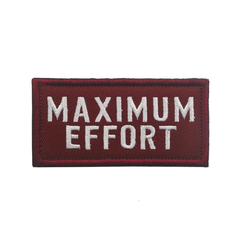 Максимальное усилие вышивка патч вышитые патчи Военная Тактическая плечевая