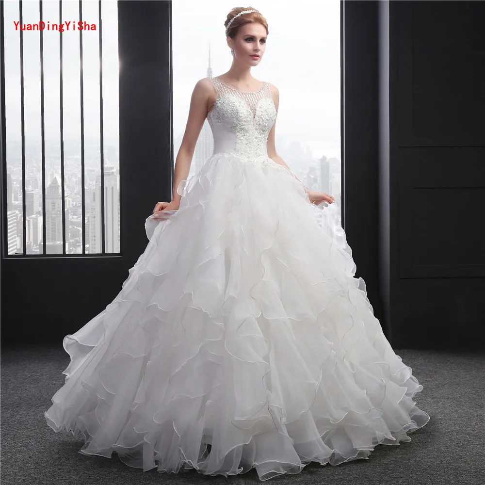 Новинка элегантные свадебные платья принцессы 2017 бальное платье с v-образным