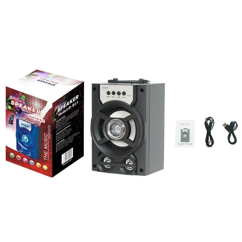 Портативный Bluetooth динамик стерео беспроводной супер бас громкий s Jack Настольный FM