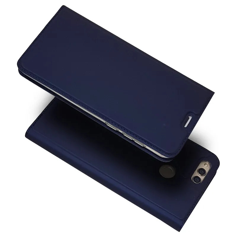 Синий Кожаный флип-чехол PDGB для huawei P9 P10 P20 P30 Pro P8 Lite Honor 8 9 10, роскошный молодежный чехол-книжка - Цвет: Синий