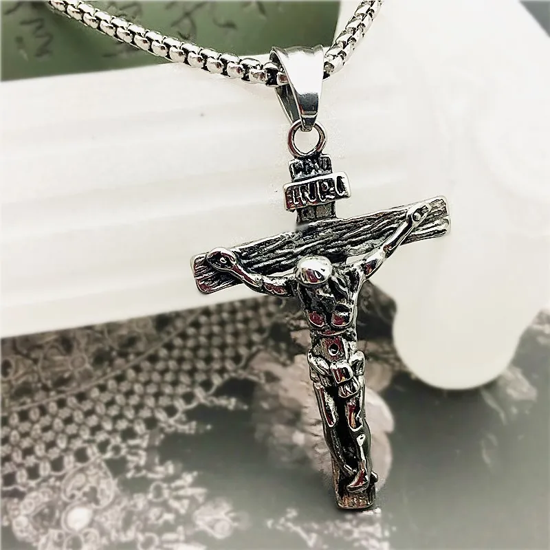 Мода Подвески с крестом уникальный распятие INRI подвеска Иисусом