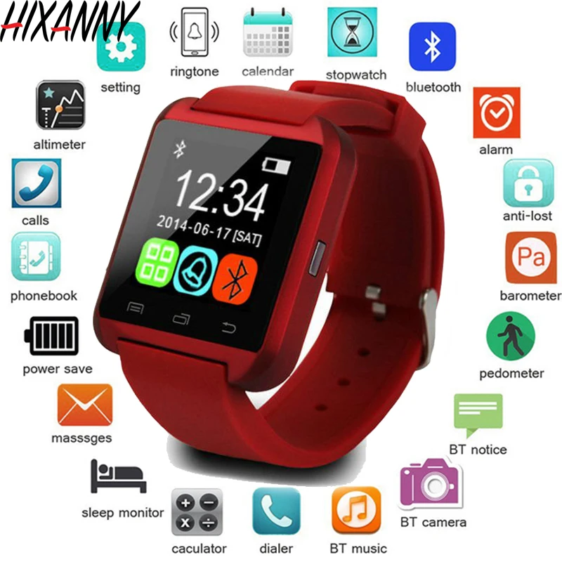 Новые смарт часы с Bluetooth спортивные Смарт U8 для IPhone IOS Android телефон носимое