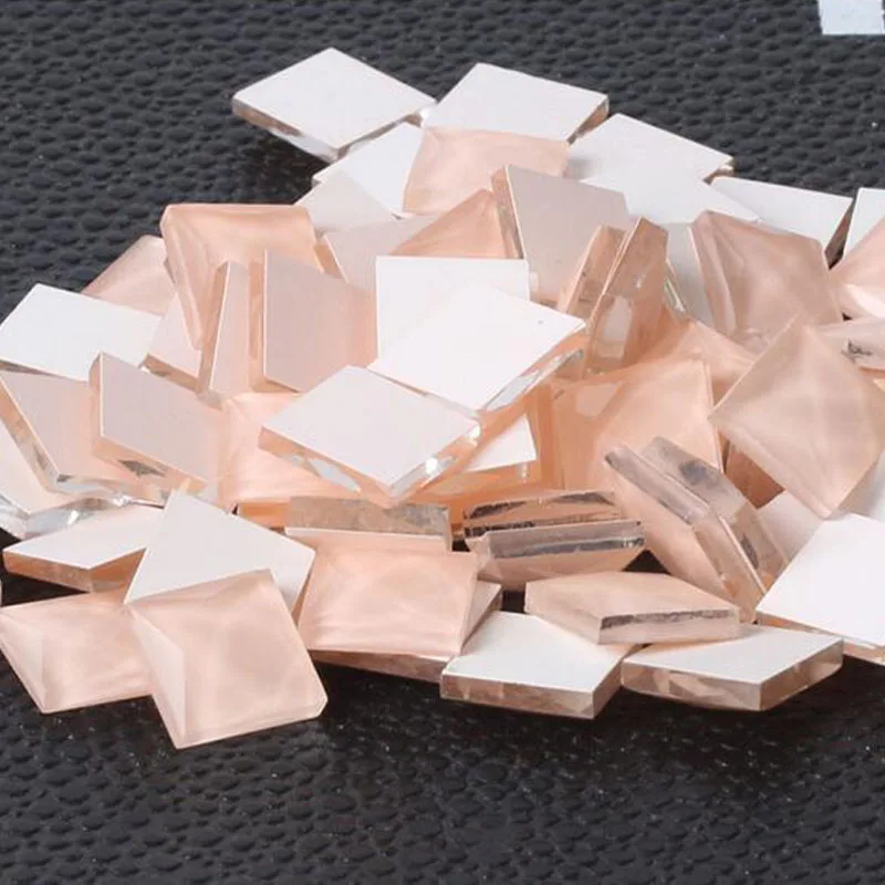 Квадратные стеклянные камни с плоской задней поверхностью 100 шт./лот 10 мм стразы