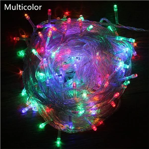 RGB Новинка, 5 м, 10 м, 20 м, 30 м, 50 м, 100 м, светодиодный Сказочный светильник, наружная Водонепроницаемая гирлянда AC220V для Рождества, свадьбы, рождественской вечеринки - Испускаемый цвет: RGB