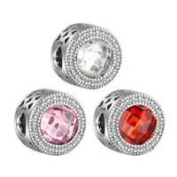 1pc authentic 925 sterling silver bead european big crystal beads for original pandora charm bracelets bangles jewelry