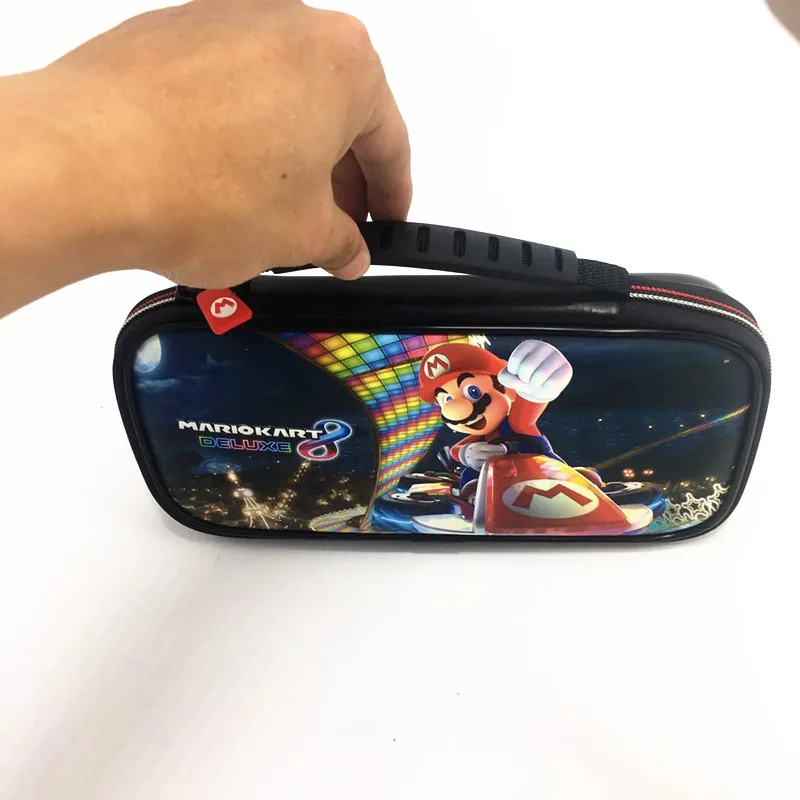 Сумка для хранения DQSDPJ Nintendo Switch Marios ПУ материал Защитный Водонепроницаемый синий
