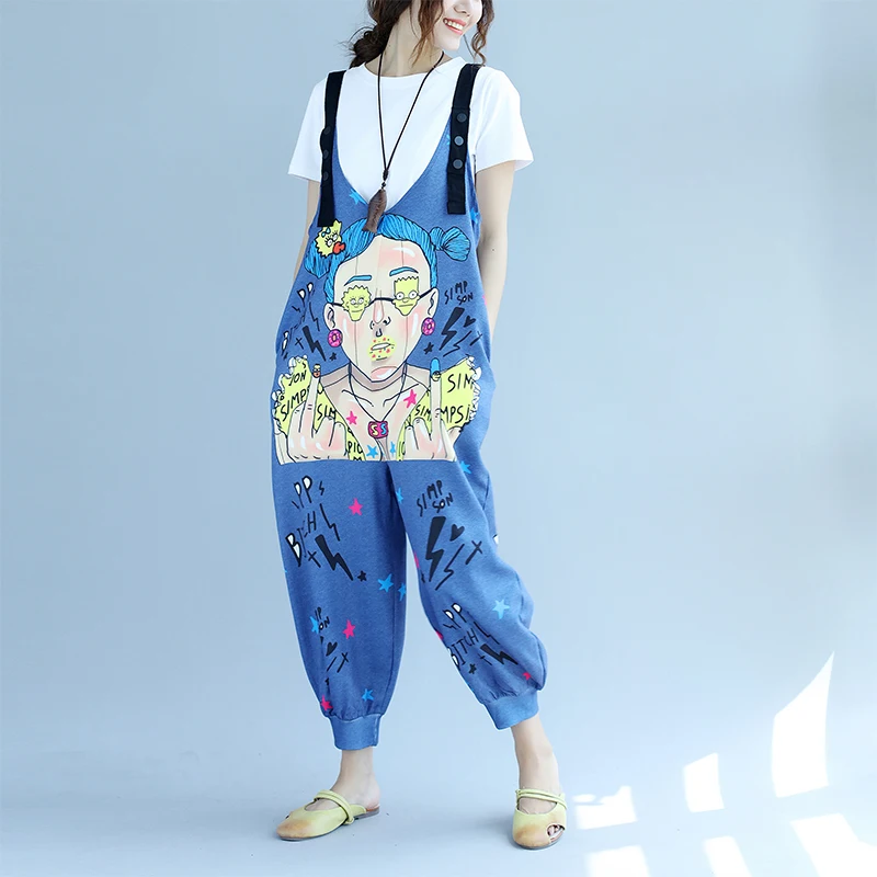 2019 летний женский комбинезон Повседневный хип хоп Уличная широкие брюки с модным