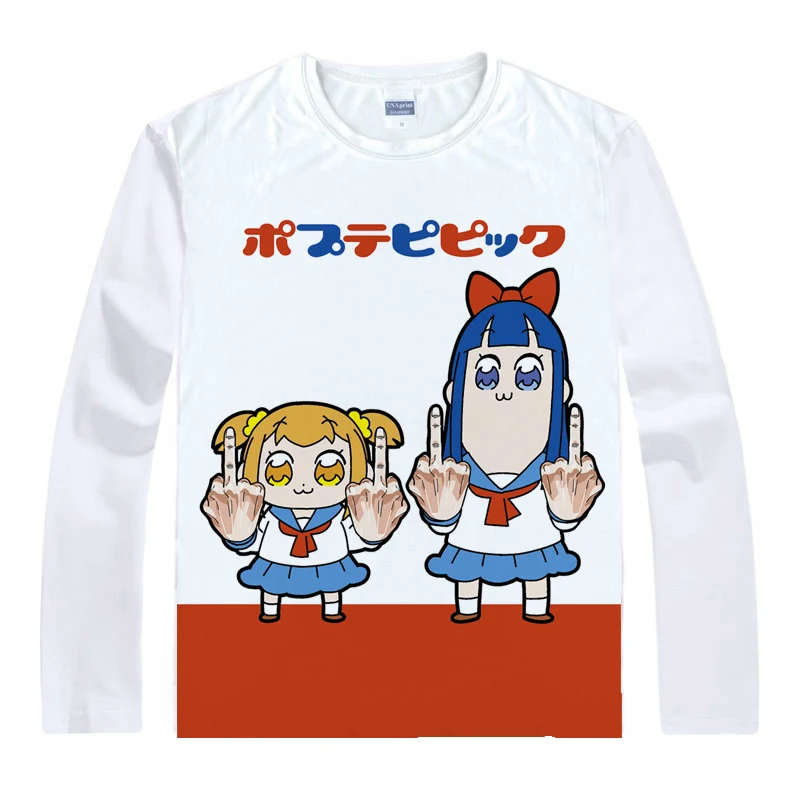 С изображением персонажей аниме Спортивная футболка с надписью &quotPop Team Epic&quot