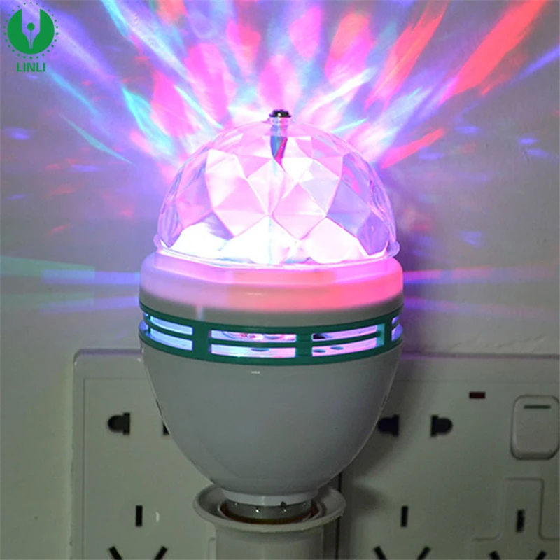 E27 светодиодная сценическая лампа RGB 6 Вт кристалл магический шар лампа для DJ KTV par диско светильник лазерный вечерние светильник s Рождественский проектор вечерние диско